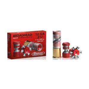 DDupleks Broadhead 12 Gauge Ammunition 2-3/4" Shotshell Expanding Steel Slug 1460 fps 250 Rounds