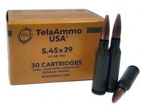 Wolf TelaAmmo Rifle Ammunition 5.45x39 65gr FMJ 2959 fps 30/ct