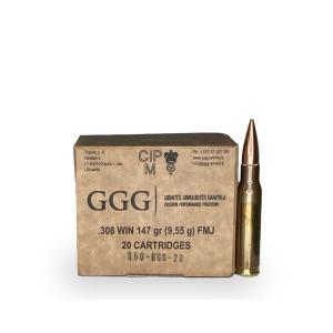 GGG Ammo .308 Winchester 147 Grain Full Metal Jacket 2762 fps 20 Rounds GPX11