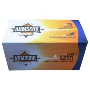 Armscor Precision Inc .22 TCM 39 Grain Jacketed Hollow Point Nickel Plated Bras Pistol Ammunition 100 Rounds 50328-100RD