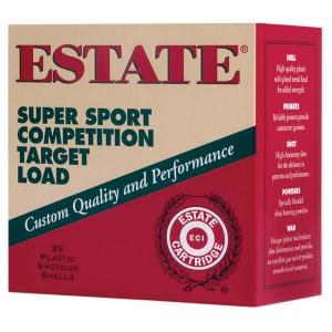 Estate Cartridge Super Sport Competition Target Shotshells, 12 Gauge, 2 3/4", 1 1/8 oz., 25 Rounds ESTSS12L8