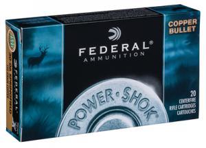 Federal Copper Power-Shok Rifle Ammunition .243 Win 85 gr CHP 3200 fps 20/ct 