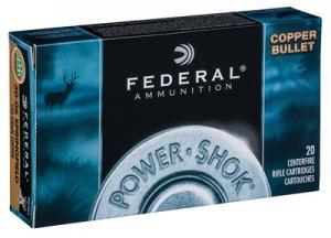 Federal Power Shok Copper .270 Winchester 130 Grain Hollow Point Centerfire Rifle Ammo 604544617351