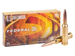 Federal Premium Fusion 6.5 Creedmoor 140 Grain Soft-Point Centerfire Rifle Ammo F65CRDFS1