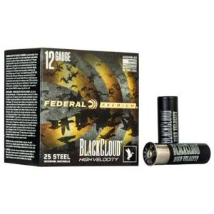 Federal Premium Black Cloud High Velocity Ammunition 12 Gauge 3" 1-1/8 oz BB Non-Toxic FlightStopper Steel Shot Box of 25 PWBXH143 BB