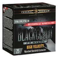 Federal Premium Black Cloud High Velocity Ammunition 12 Gauge 3" 1-1/8 oz #2 Non-Toxic FlightStopper Steel Shot Case of 250 (10 Boxes of 25) 604544623390