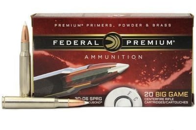 30-06 Spr Federal 150 Nosler Accubond P3006A3