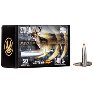 Federal .277 CALIBER 140GR TROPHY BONDED TIP CB BULLET 50RD