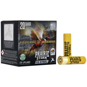 Federal Premium Prairie Storm FS Steel Upland Shotshells - 20 ga. - #3 - 3" - 25 Rounds 