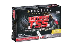 Federal Premium Heavyweight TSS 12 Gauge 1 3/4 oz Heavyweight TSS Centerfire Shotgun Ammo 9 Shot 5 Rounds PTSSX193F PTSSX193F 9