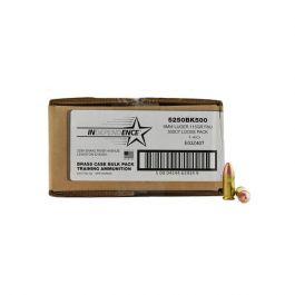 Independence Ammo 9mm 115 Gr FMJ Ammunition 500 Round Value Pack 