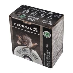 Federal Upland Steel Shotshells - 12 Gauge - #7.5 - 2.75" - 25 Rounds USH12 7.5