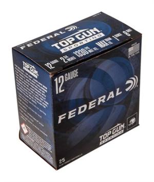Federal Top Gun Sporting Shotshells 12ga 2-3/4" 1 oz 1330 fps #8 25/ct