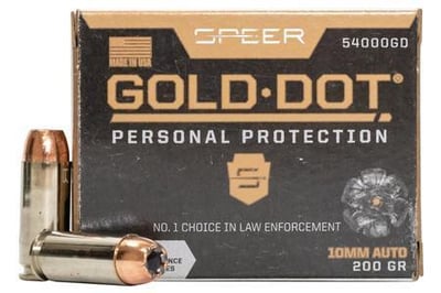 Speer Ammo SPR GOLD DOT 10MM 200GR GDHP 604544646672