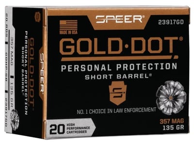Speer Ammo SPR GOLD DOT 357 135GR GDHPSB 604544647358