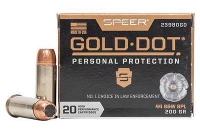 Speer Ammo SPR GOLD DOT 44SP 200GR GDHP 23980GD