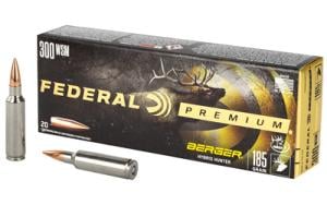 Federal Classic Hunter Berger Hybrid Rifle Ammunition .300 WSM 185 gr BTHP 2950 fps 20/ct P300WSMBCH1