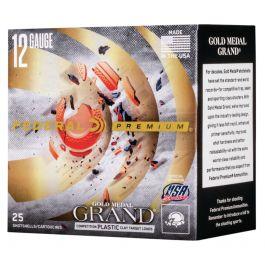 Federal Gold Medal Grand Plastic 12 Gauge Ammunition 25 Rounds 2-3/4" Shell #9 Shot Size .85 Ounce 24 Grams 1335fps