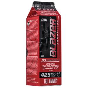 CCI Blazer Rimfire Ammunition .22 LR 38gr LRN 1235 fps 425/ct (Carton) 10026
