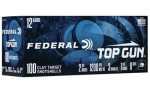 Federal Top Gun Shotshells 12ga 2-3/4" 1-1/8oz 1180 fps #8 100/ct