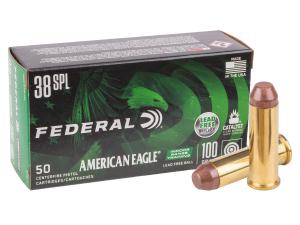 Federal Premium .38 Special 100 Grain Lead-Free Ball Centerfire Pistol Ammunition 50 Rounds AE38LF1 604544656534