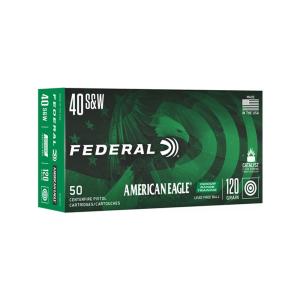 Federal American Eagle Indoor Range Training IRT .40 S&W 120 Grain Lead-Free Ammo AE40LF1