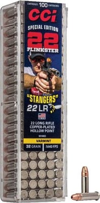CCI Stangers Rimfire Ammunition .22LR 32 gr CPHP 1640 fps 100/ct 50100CC