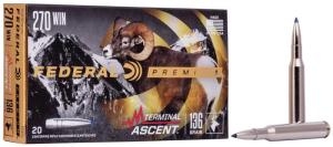 Federal Premium Terminal Ascent, .270 Winchester, Bonded Polymer Tip, 136 Grain, 20 Rounds P270TA1