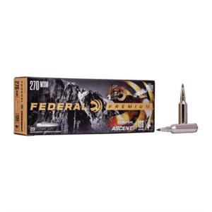 Federal Premium TERMinAL ASCENT .270 Winchester Short Magnum 136 Grain Terminal Ascent Centerfire Rifle Ammo 20 Rounds P270WSMTA1 P270WSMTA1