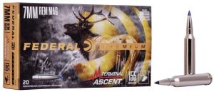 Federal Terminal Ascent, 7mm Rem. Mag., Bonded Polymer Tip, 155 Grain, 20 Rounds P7RTA1