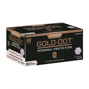 Speer Ammo Gold Dot Personal Protection 5.7x28mm 40 gr Hollow Point 25728GD Single Box - 50 Rounds 604544662375