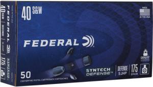 Federal 40S&W 175GR SJHP SYNTECH DEFENSE 50RD 