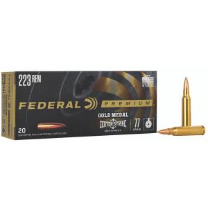 Federal Gold Medal CenterStrike Rifle Ammunition .223 Rem 77gr OTM 2600 fps 20/ct GM223OTM3