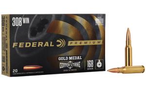 Federal Gold Medal CenterStrike Rifle Ammunition .308 Win 168gr OTM 2650 fps 20/ct