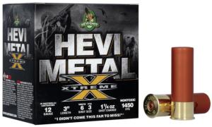 HEVI-Shot HEVI-Metal Xtreme Shotshell 12ga 3" 1-1/4oz 1450 fps #3 Steel & #6 Tungsten 25/ct 