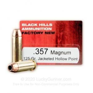 357 Magnum Black Hills 125 JHP D357N2