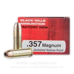 357 Magnum Black Hills 158 JHP D357N3