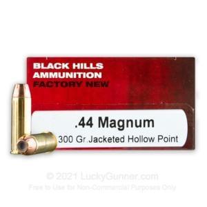 44 Magnum Black Hills 300 JHP D44MN3