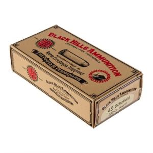 Black Hills Cowboy Action Ammunition 45 S&W Schofield 230 Grain Lead Flat Nose Box of 50