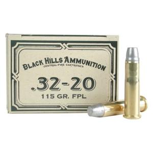 Black Hills Cowboy Action Ammo .32-20 Winchester 115 Grain FPL 50 Rounds