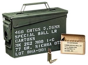 Black Hills Ammunition MOD-1-C 5.56x45mm NATO 77 GR Sierra OTM Open Tipped Match 460 Round AMMO CAN 612710135752
