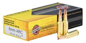 Black Hills Ammunition Gold 6mm ARC 103gr ELD-X Centerfire Rifle Ammunition 20rd BOX 
