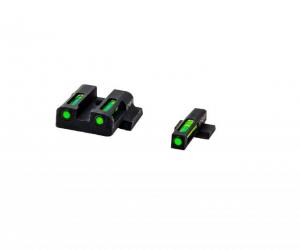 HiViz Litewave H3 Tritium / Litepipe S&W M&P Shield Sight Set