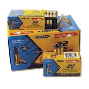 Aguila .22 LR Ammunition 38 Grain Hollow Point Subsonic 1025 FPS 500 Rounds