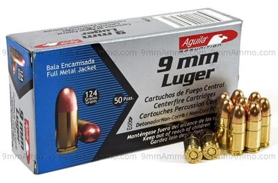 9mm Aguila 124 FMJ 1E092110