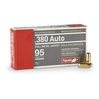 Aguila Ammunition .380 AUTO 95 Grain Full Metal Jacket Brass Case Pistol Ammo 50 Rounds 1E802110 640420003122