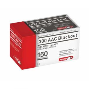 Aguila 1E300110 Rifle  300 Blackout 150 gr Full Metal Jacket Boat Tail (FMJBT) 50 Bx/ 20 Cs