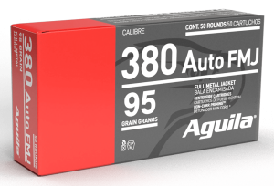 Aguila 380ACP 95gr Full Metal Jacket 50 Per Box/10 Case 1E802380