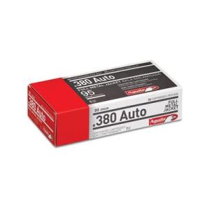 Aguila Ammunition 380 ACP Ammunition .380 Auto FMJ 95 GR 1000 RD Case Model: 1E802110C 
