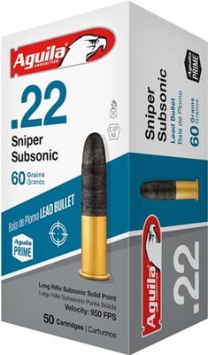 Aguila AGUILA AMMO .22LR CASE LOT SNIPER SS LEAD RN 1000RD CASE